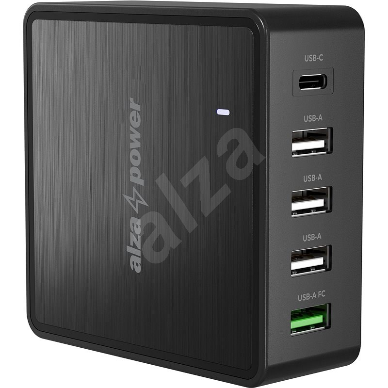 AlzaPower M100 Multi Charge Power Delivery 60 W fekete - Hálózati adapter