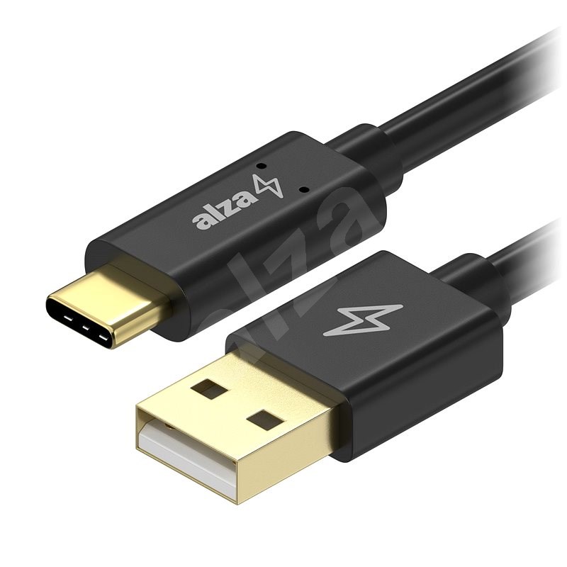AlzaPower Core Charge 2.0 USB-C 0.5m fekete - Adatkábel