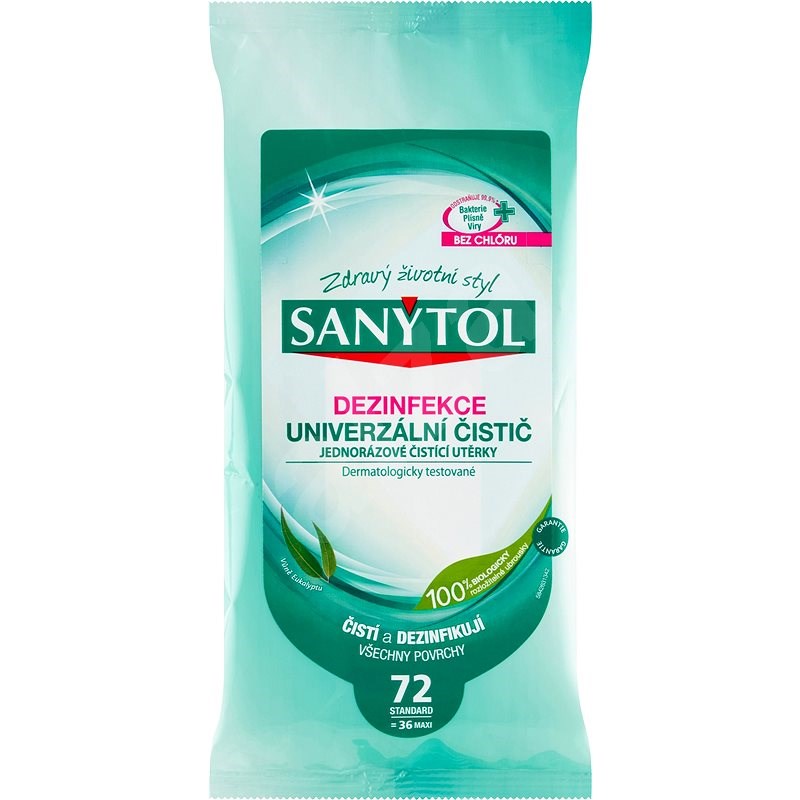 Sanytol tisztítókendő eukaliptuszillattal - 36 db - Tisztítókendő
