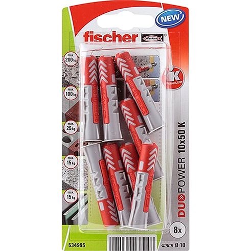 fischer DUOPOWER 10 x 50 univerzális tiplik - Szerelőanyag készlet