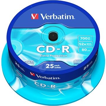 Verbatim CD-R 52x, Pirate Island védelem, 25db-os cakebox - Média