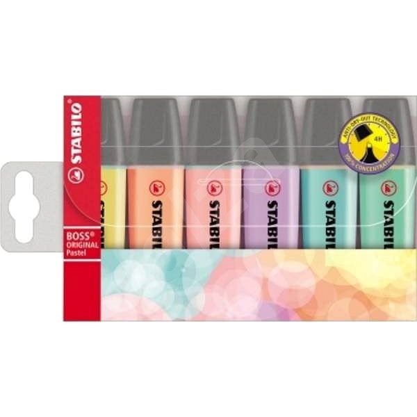 STABILO BOSS ORIGINAL Pastel 6 db tok - Szövegkiemelő