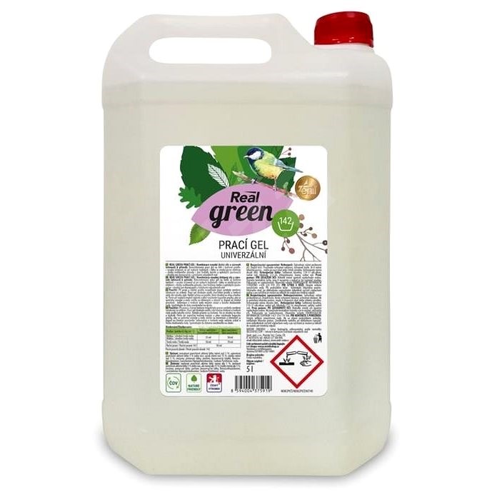 REAL GREEN mosógél 5 l (142 mosás) - Öko-mosógél