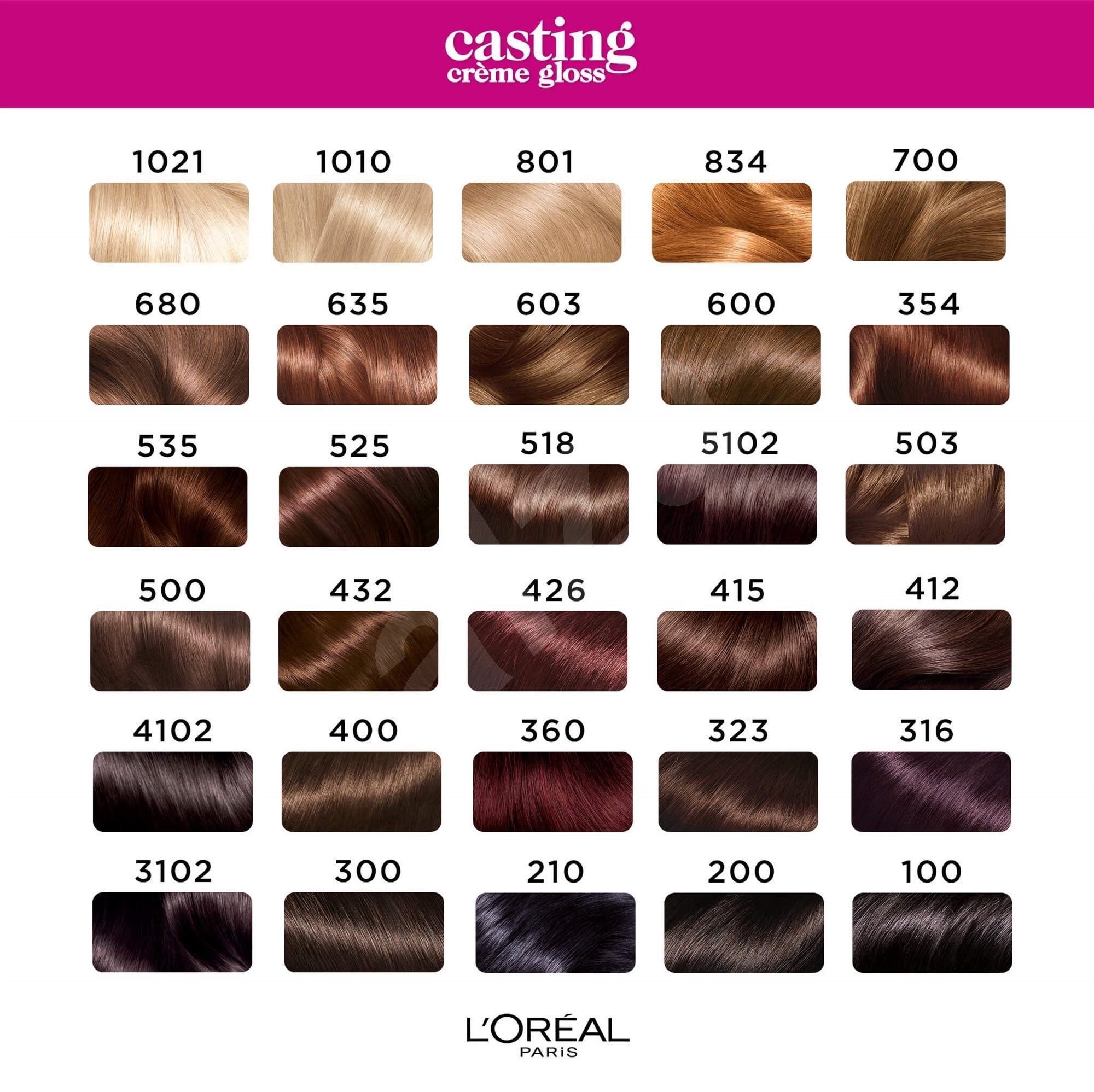 Pack De 6 Colorations L'Oréal Casting Crème Gloss 801 Satin Blond - Sans Ammoniaque, Neuf
