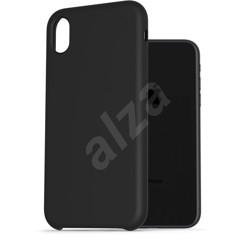AlzaGuard Premium Liquid Silicone Case iPhone Xr fekete tok - Telefon tok