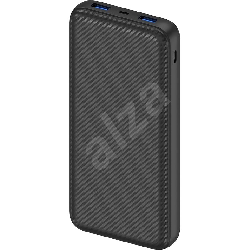 AlzaPower Carbon 20000mAh Fast Charge + PD3.0 Black - Powerbank