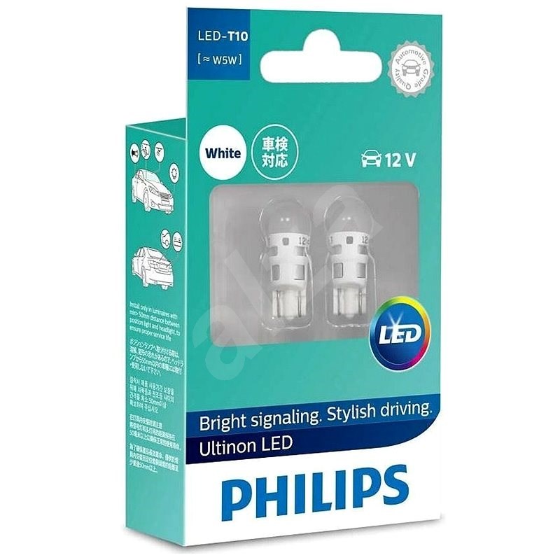 PHILIPS T10 LED WHITE ULW - LED autó izzó