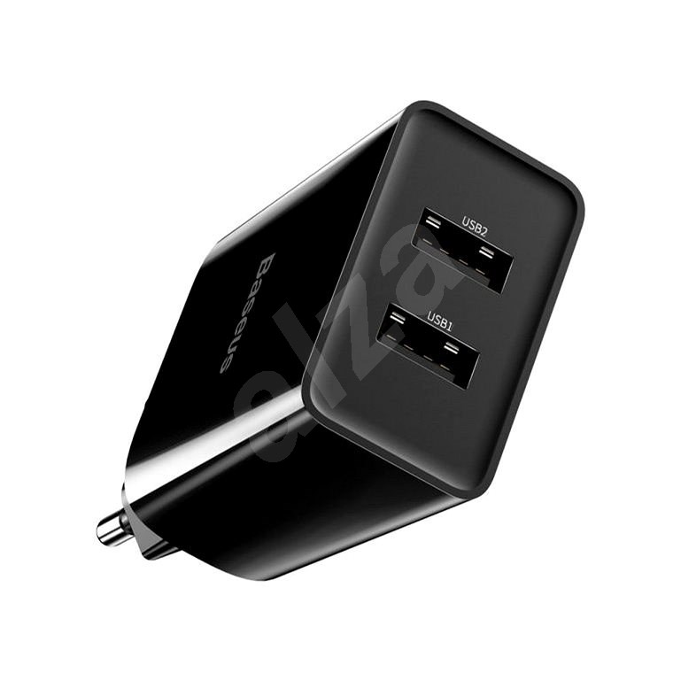 Baseus Speed Mini QC Dual USB Quick Charger 10,5W fekete - Hálózati adapter