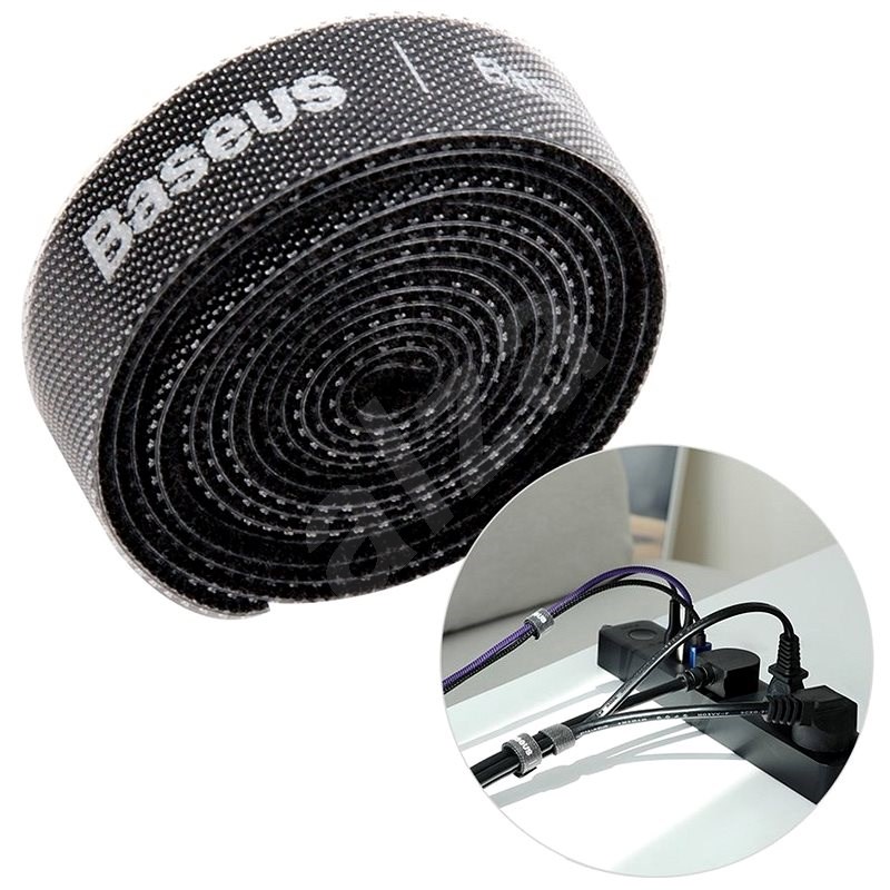 Baseus Rainbow Circle Velcro Straps 3m Black - Kábelrendező