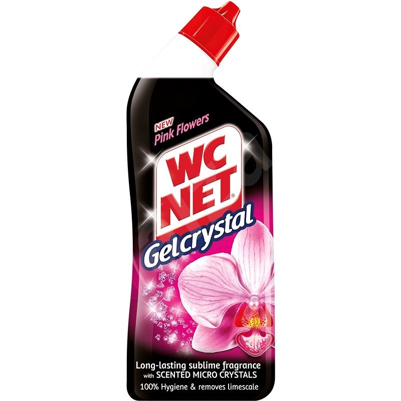 WC NET Gel Crystal Pink Flowers 750 ml - WC gél