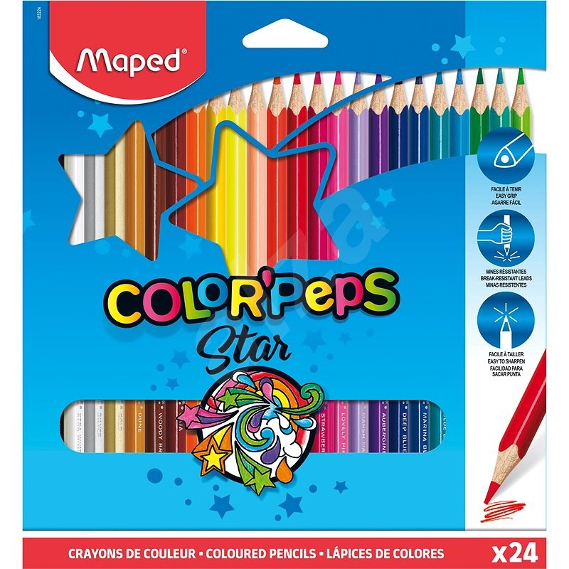 Maped Color Peps 24 színű háromszögletű - Színes ceruza