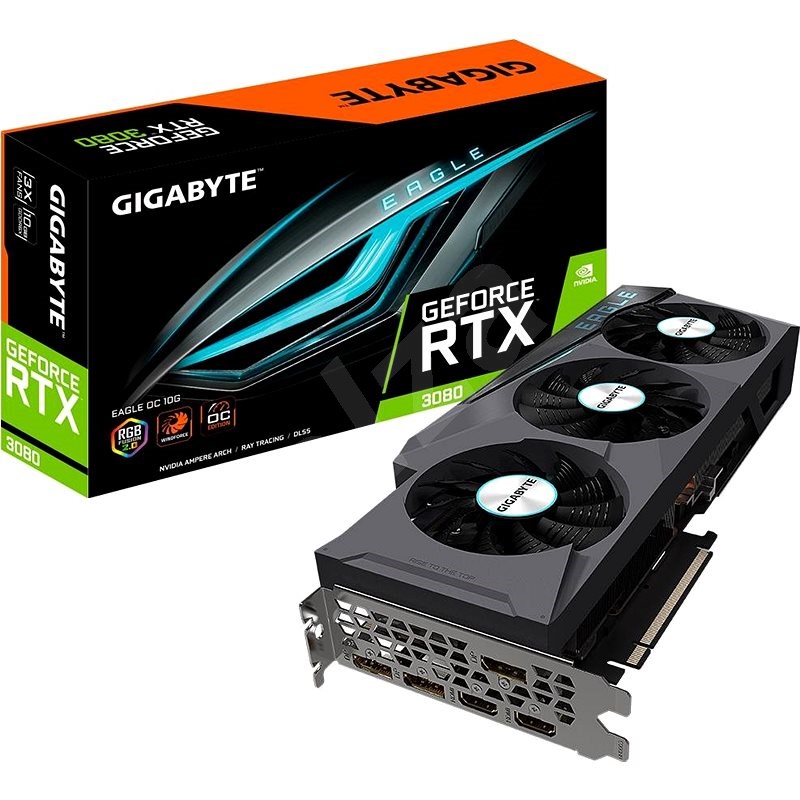 GIGABYTE GeForce RTX 3080 EAGLE OC 10G (rev. 2.0) - Videókártya