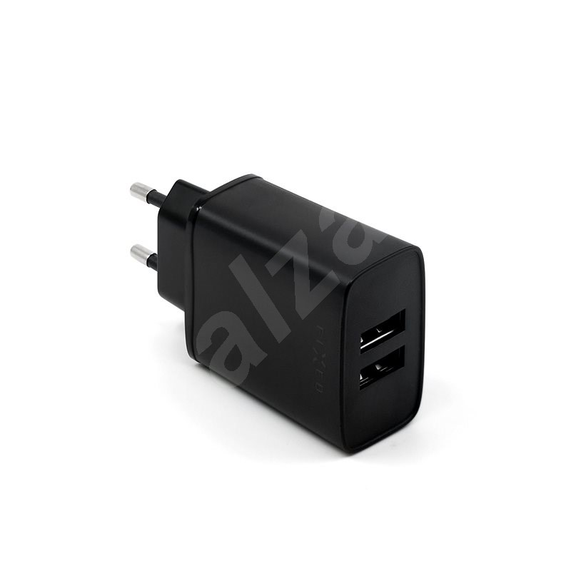 FIXED Smart Rapid Charge 15W 2xUSB kimenettel, fekete - Hálózati adapter