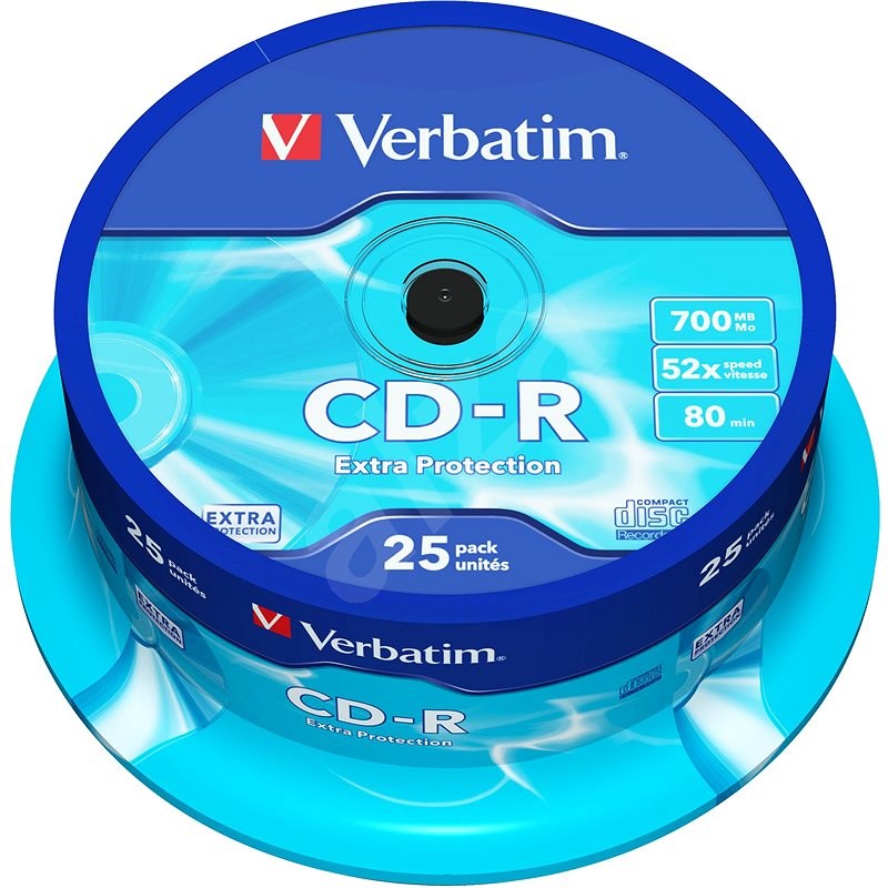 Verbatim CD-R 52x, Pirate Island védelem, 25db-os cakebox - Média