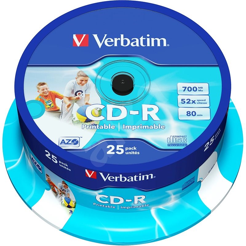 A Verbatim CD-R 52x Pirate Island Protection, nyomtatható 25db henger - Média