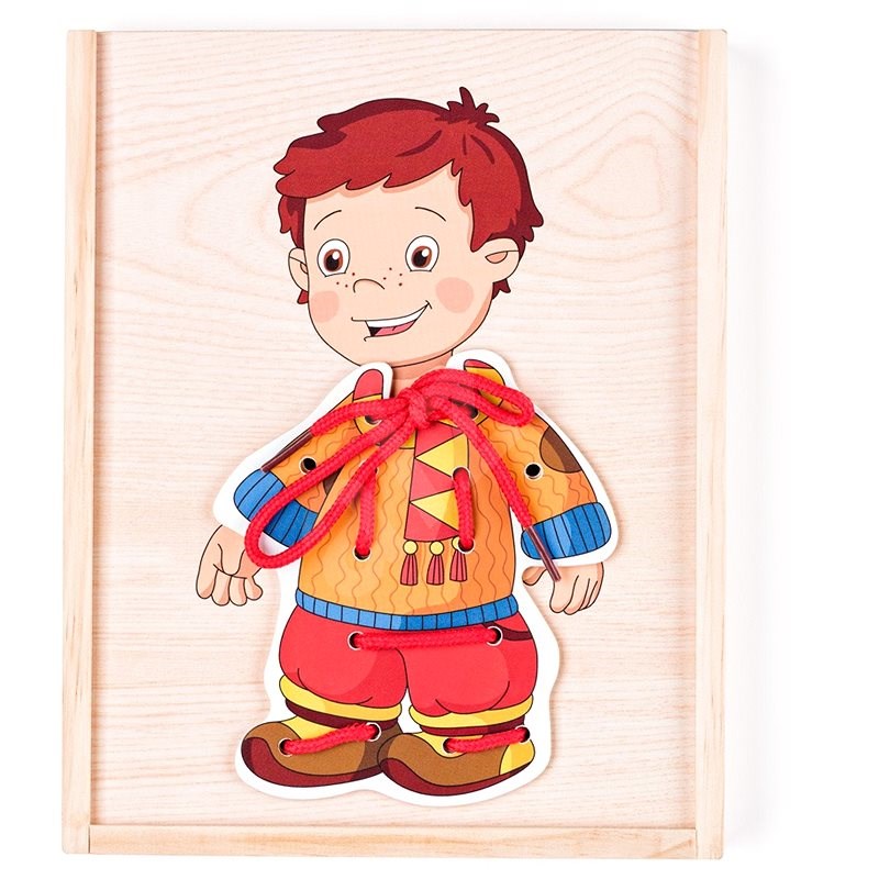 Woody Fűzős öltöztető játék - Kisfiú - Készségfejlesztő játék