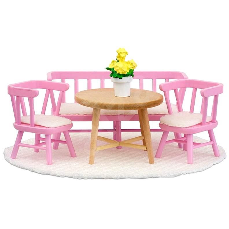 Lundby Smaland - Étkezés készlet rózsaszín - Játék bababútor