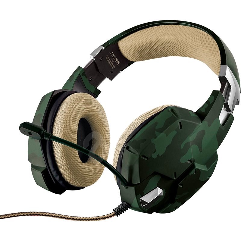 Trust GXT Gaming Headset 322c Green Camouflage - Gamer fejhallgató