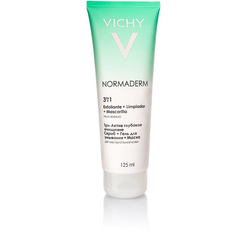 VICHY Normaderm 3in1 Scrub + Cleanser + Mask 125 ml - Arcradír