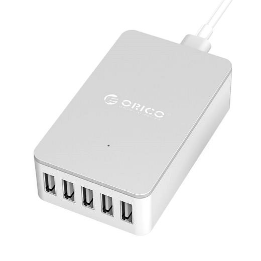 ORICO Charger PRO 5x USB fehér - Hálózati adapter