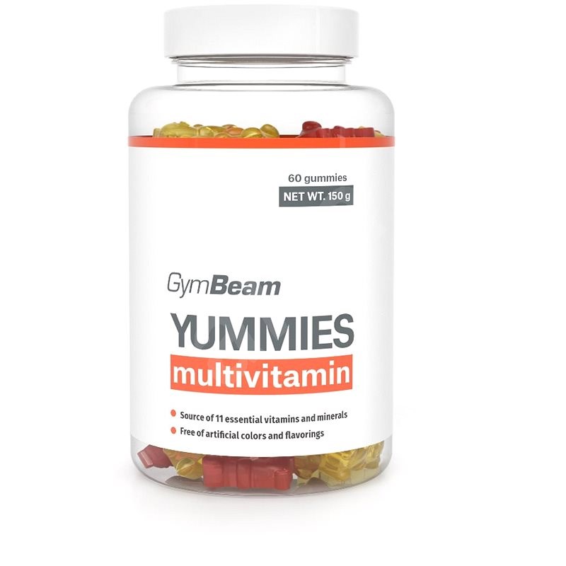 GymBeam Multivitamin Yummies 60 kapszula, orange lemon cherry - Vitamin