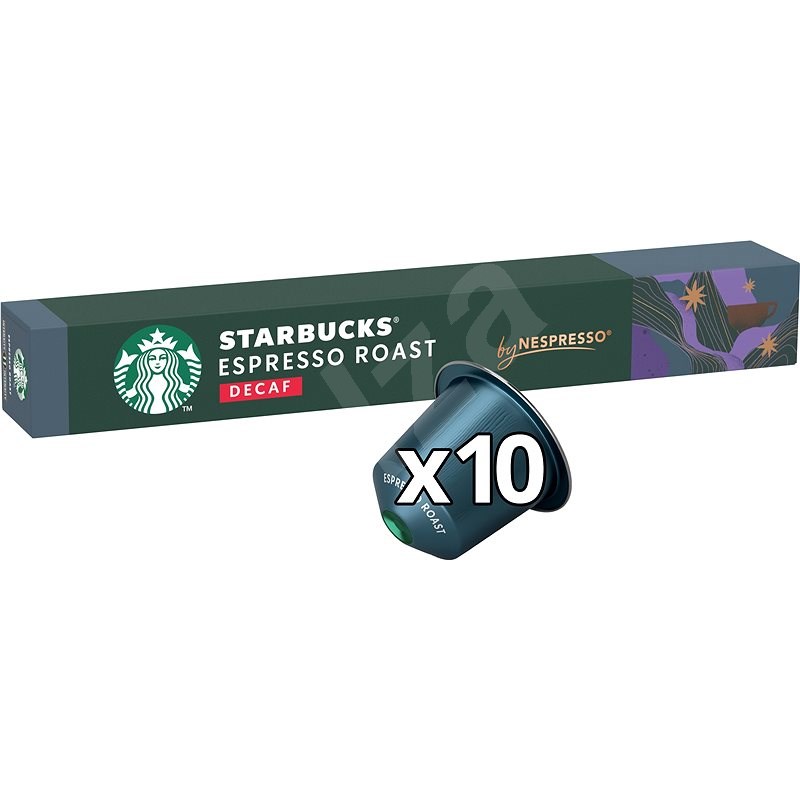 STARBUCKS® Espresso Roast Decaf by NESPRESSO® Dark Roast Kávékapszula, 10 db a csomagban, 57g - Kávékapszula