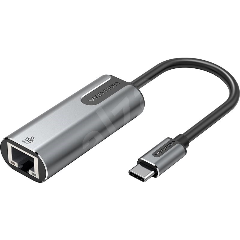 Vention Type-C (USB-C) to RJ-45 Gigabit Ethernet Adapter 0,15 m Gray Aluminum Alloy Type - USB Adapter
