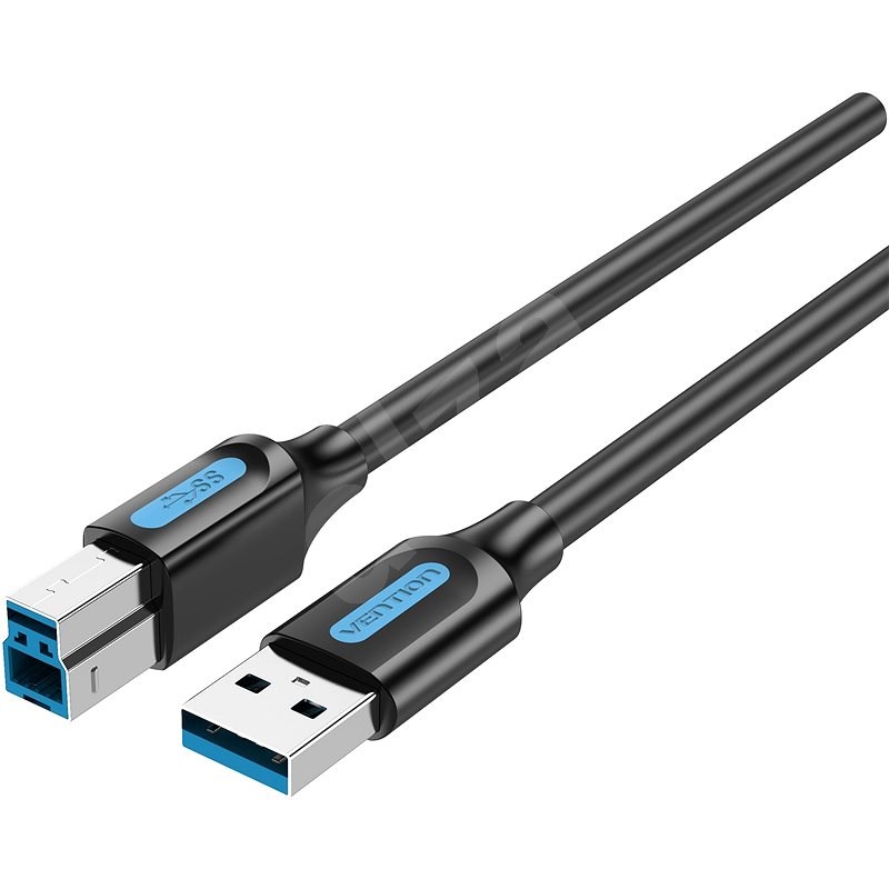 Vention USB 3.0 Male to USB-B Male Printer Cable 1.5M Black PVC Type - Adatkábel