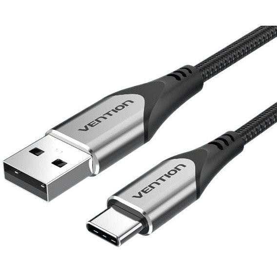 Vention Type-C (USB-C) <-> USB 2.0 Cable 3A Gray 0,25m Aluminum Alloy Type - Adatkábel