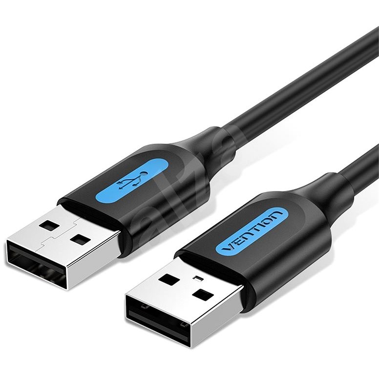 Vention USB 2.0 Male to USB Male Cable 1M Black PVC Type - Adatkábel