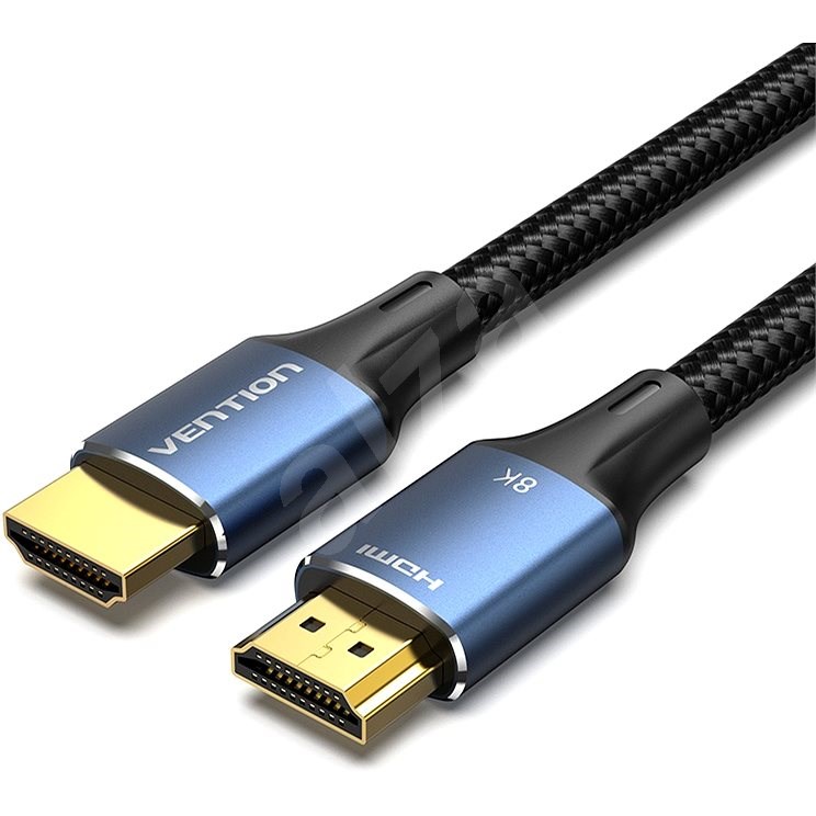 Vention Cotton Braided HDMI-A Male to Male HD Cable 8K 1,5 m Blue Aluminum Alloy Type - Videokábel