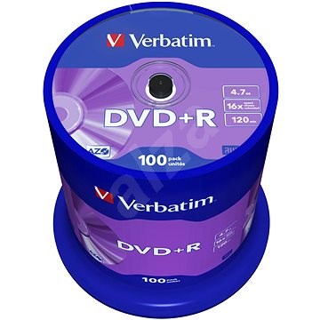 Verbatim DVD +R 4,7 GB 16x sebesség, 100db-os cakebox kiszerelés - Média