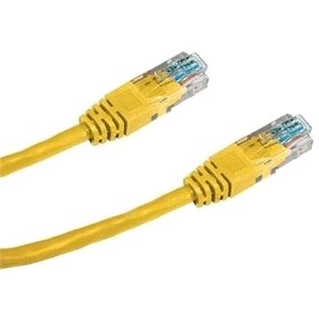Datacom CAT5E UTP 0.5m sárga - Hálózati kábel