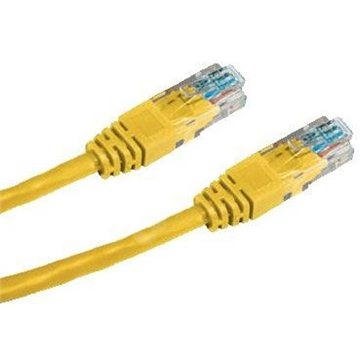 Datacom CAT5E UTP sárga 0,25 m - Hálózati kábel