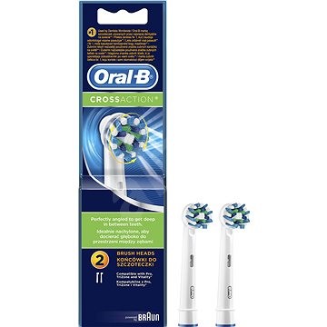 Oral-B Cross Action pótfej 2 db - Pótfej elektromos fogkeféhez