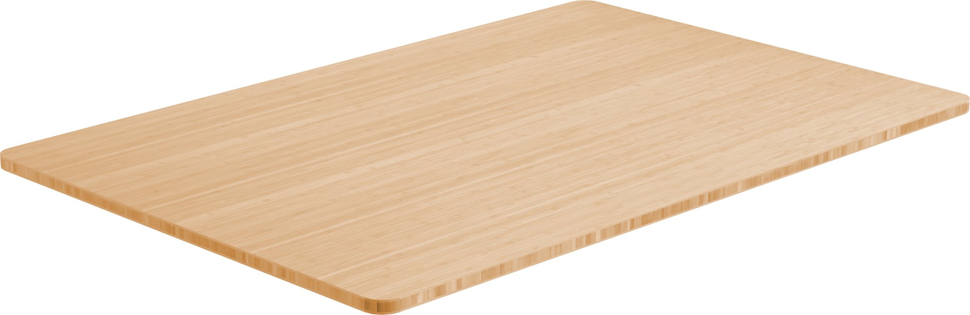 AlzaErgo Tabletop 120×80 cm, bambusz, lekerekített