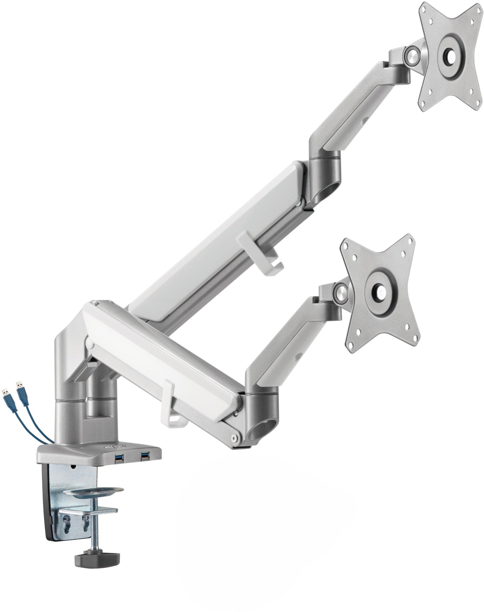 AlzaErgo Arm D225S Space Saver USB - ezüst