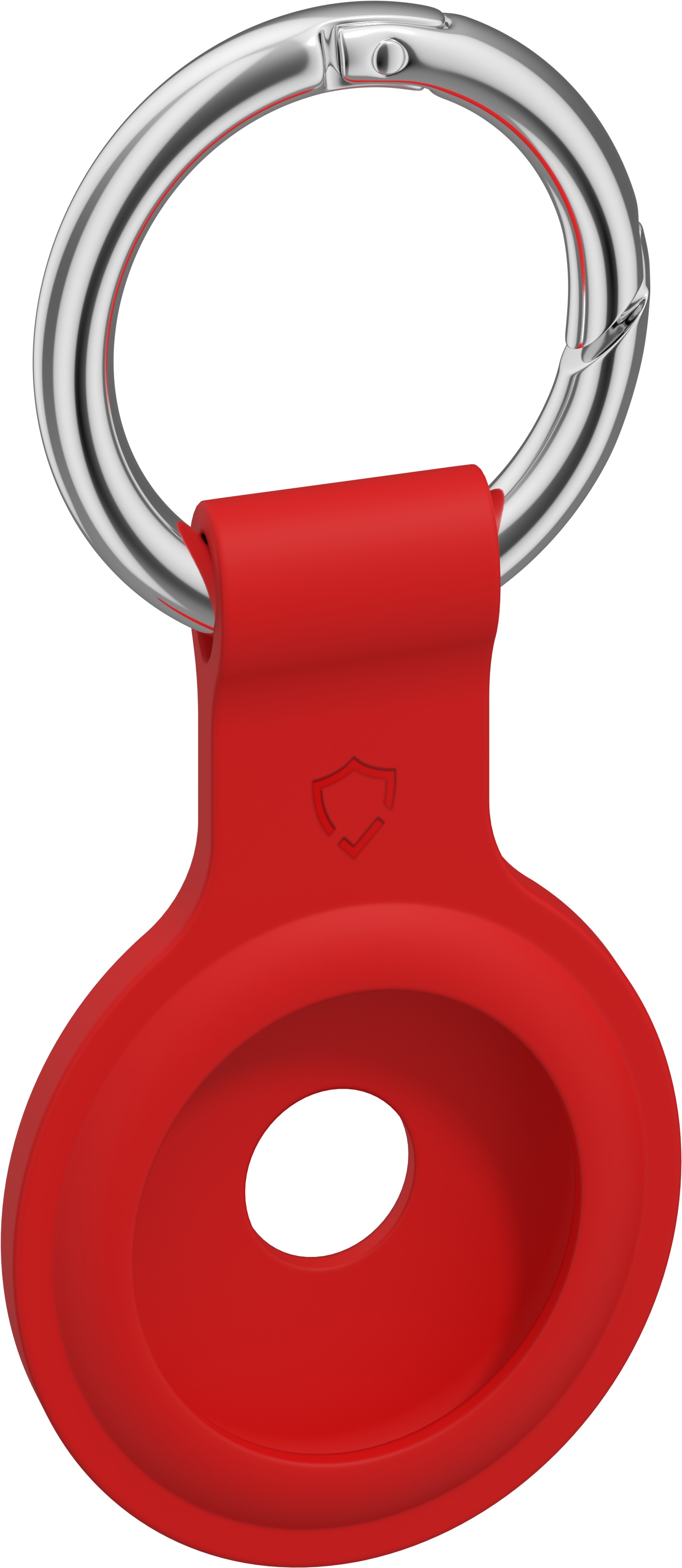 AlzaGuard Silicone Airtag Keychain, piros
