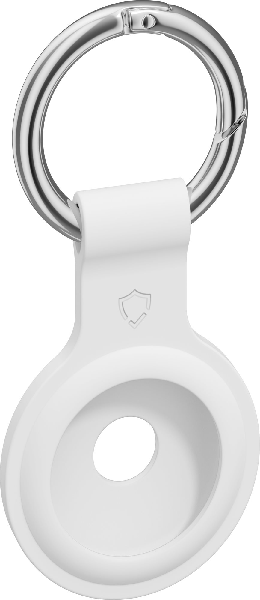 AlzaGuard Silicone Airtag Keychain, fehér