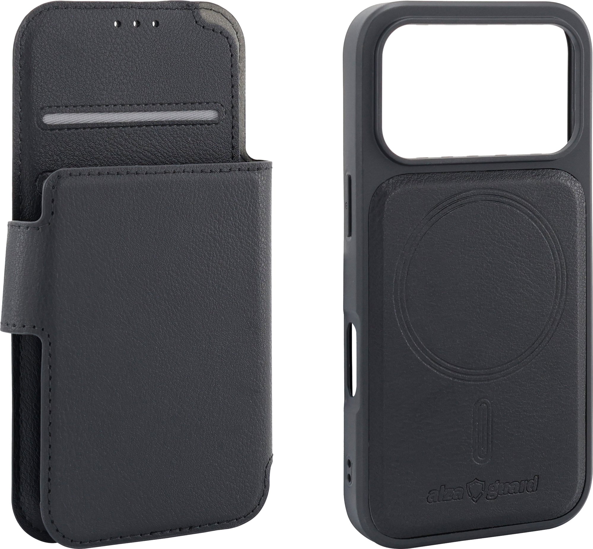 AlzaGuard MagWallet 2in1 Case Compatible with Magsafe iPhone 17 Pro fekete tok