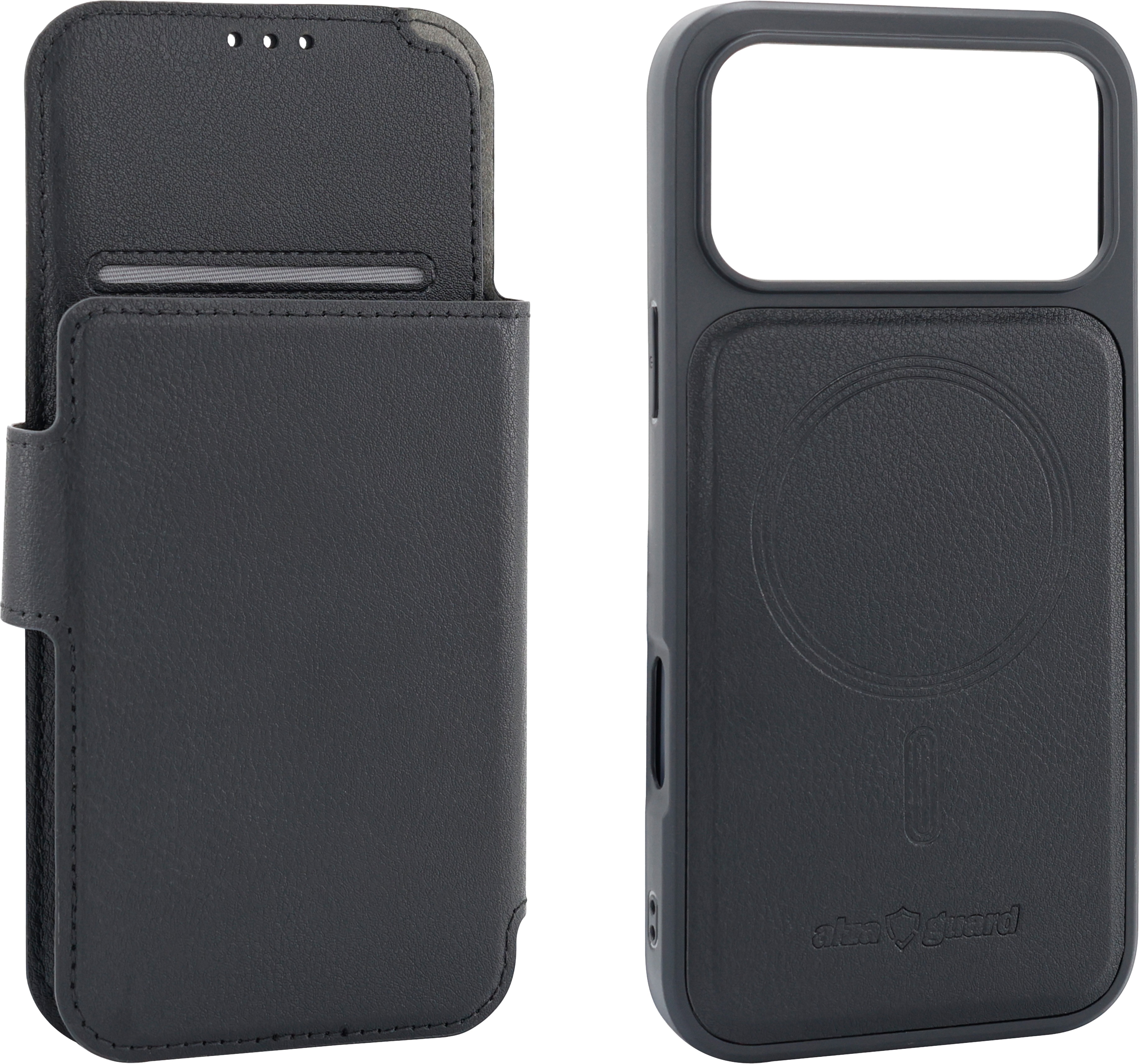 AlzaGuard MagWallet 2in1 Case Compatible with Magsafe iPhone 17 Pro Max fekete tok