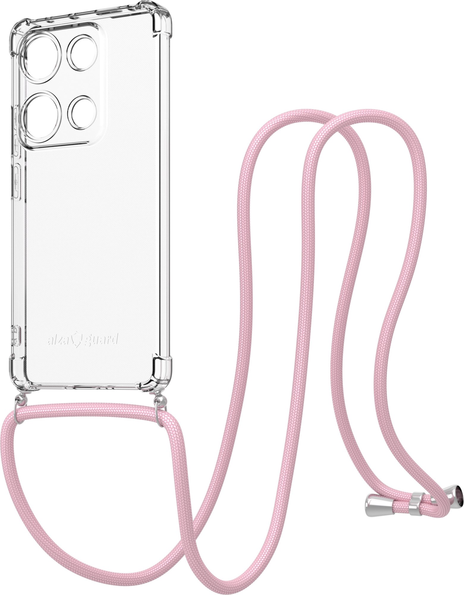 AlzaGuard Luxe Lanyard Xiaomi Redmi Note 14S rózsaszín tok