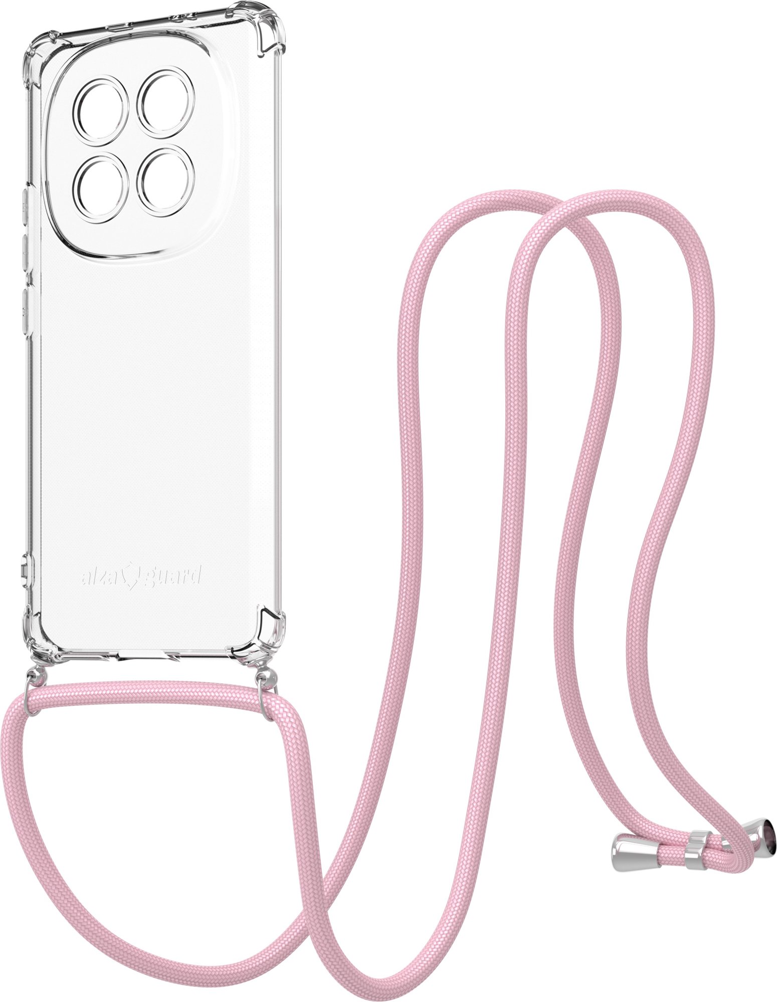 AlzaGuard Luxe Lanyard Case, Xiaomi Redmi Note 15 4G, rózsaszín