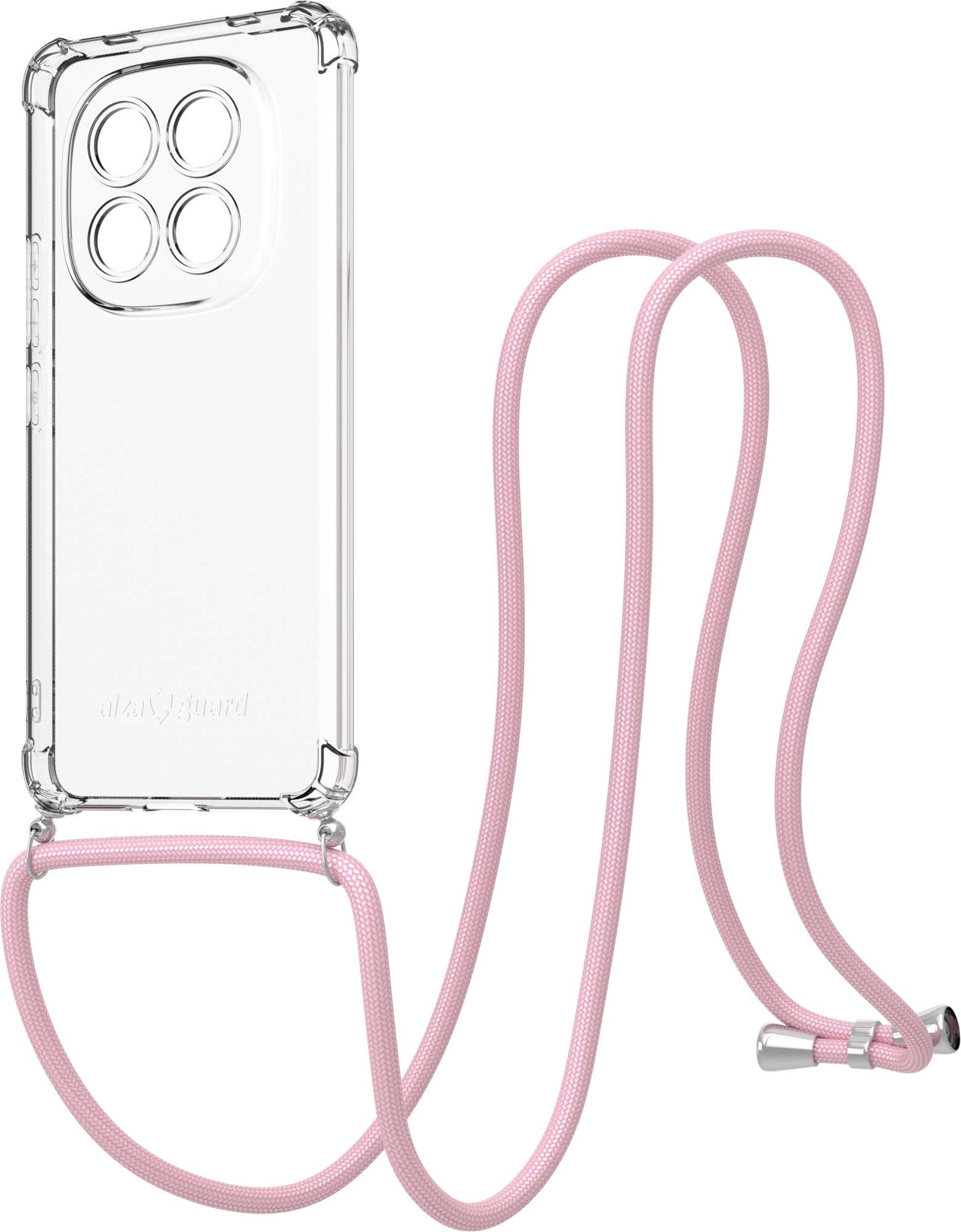 AlzaGuard Luxe Lanyard Case, Xiaomi Redmi Note 15 Pro 4G modellhez, rózsaszín