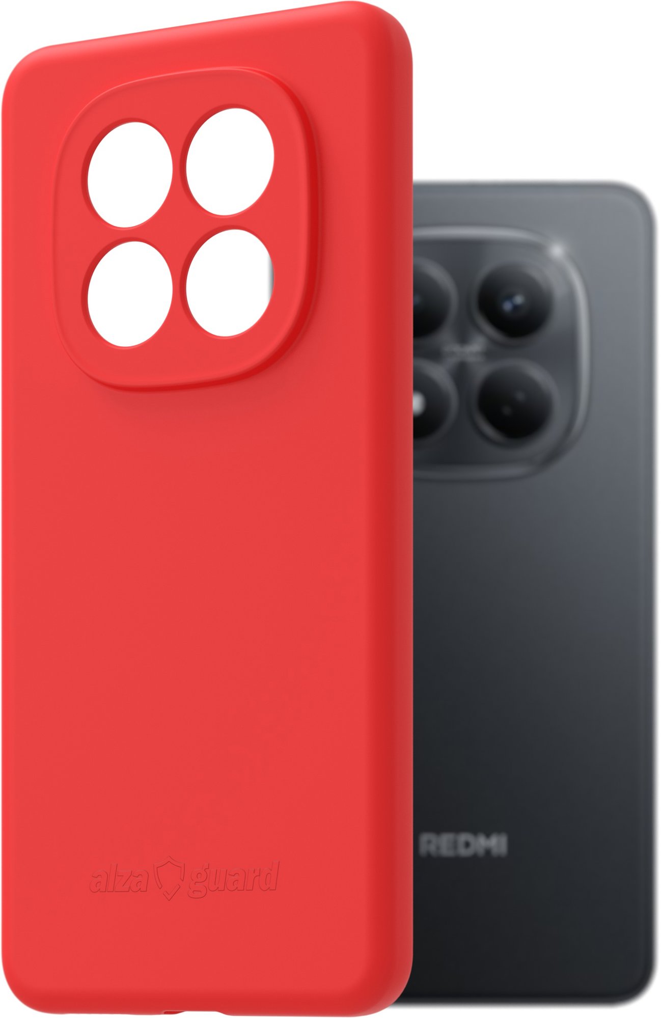 AlzaGuard Matte TPU Case, Xiaomi Redmi Note 15 Pro 4G modellhez, piros