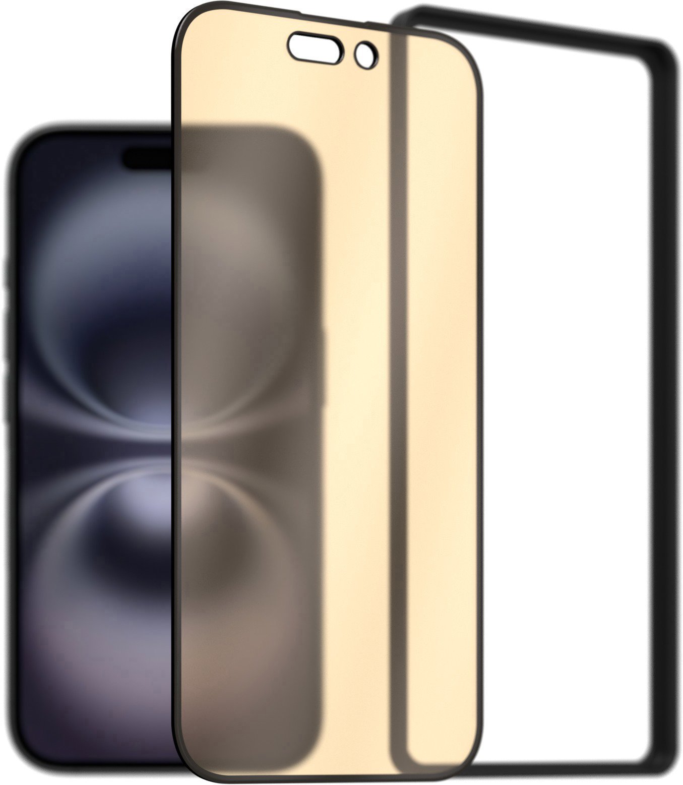 AlzaGuard Quantum Eye Care Glass Protector iPhone 16 2.5D üvegfólia + felhelyező keret