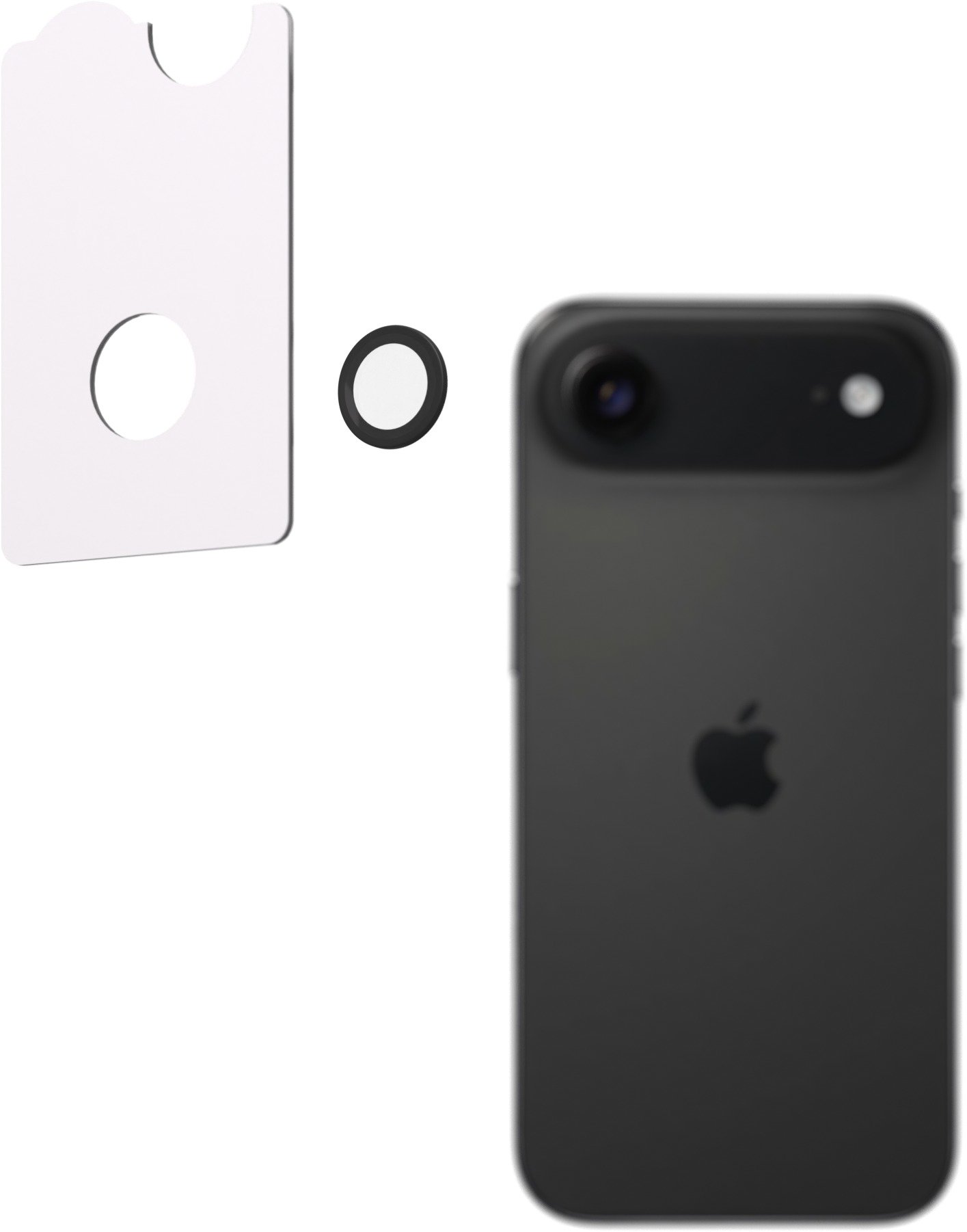 Alzaguard Elite Lens Protector iPhone Air kamera védő fólia + applikátor - fekete