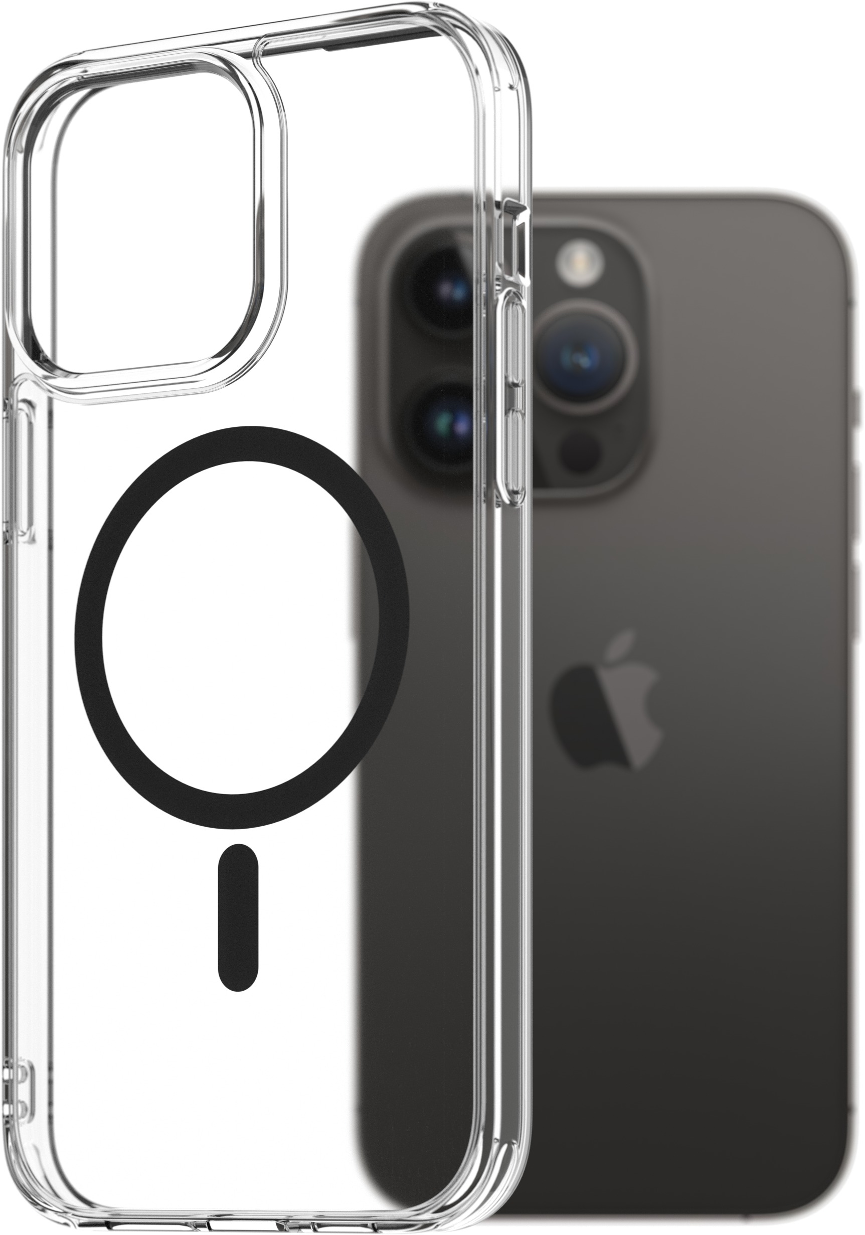 AlzaGuard Crystal Clear TPU Case Compatible with Magsafe iPhone 14 Pro Max fekete tok