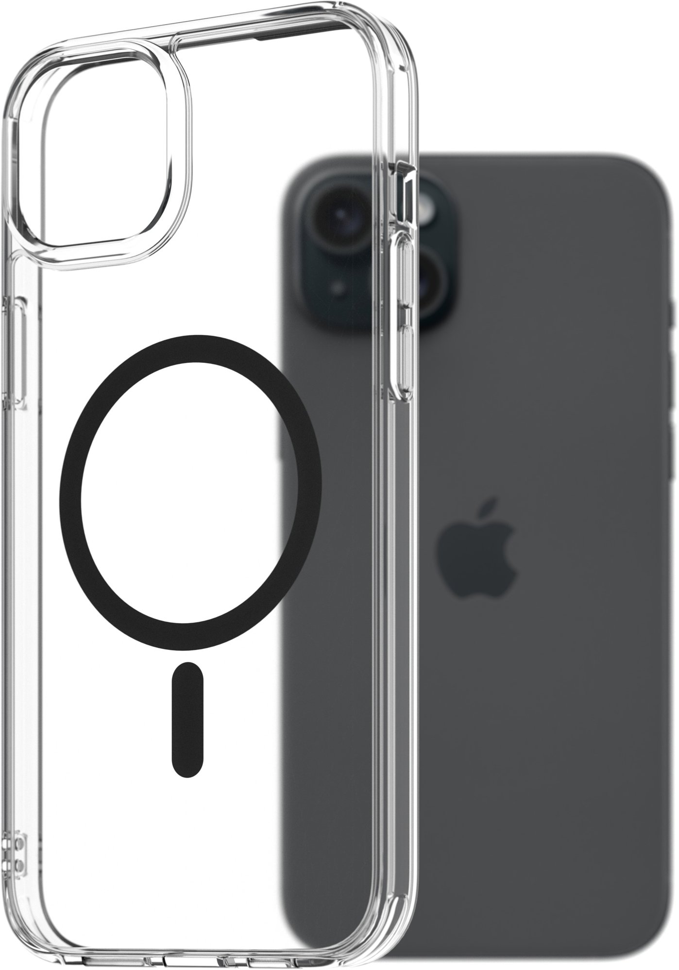 AlzaGuard Crystal Clear TPU Case Compatible with Magsafe iPhone 15 Plus fekete tok
