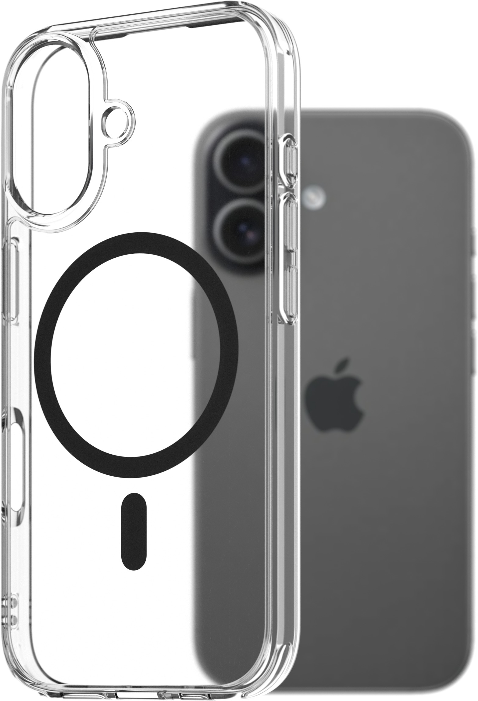 AlzaGuard Crystal Clear TPU Case Compatible with Magsafe iPhone 17 fekete tok